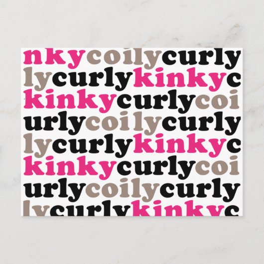 kinkycurlycoproteïne briefkaarten (Voorkant)