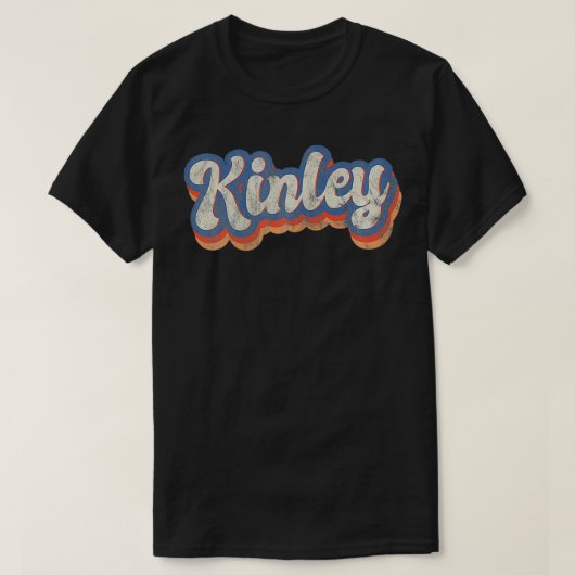 Kinley gepersonaliseerde naam aangepaste beletteri t-shirt (Design voorkant)