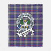 Kinnaird Clan Badge Tartan Pset Fleece Deken (Voorkant)