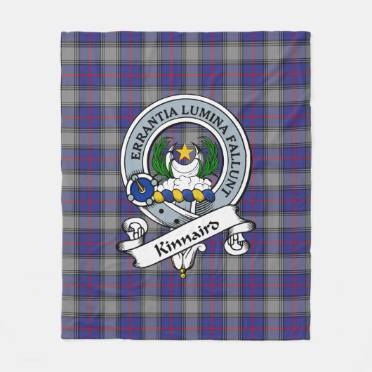 Kinnaird Clan Badge Tartan Pset Fleece Deken (Voorkant)