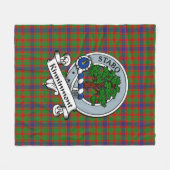 Kinninmont Clan Badge Tartan Pset Fleece Deken (Voorkant (Horizontaal))