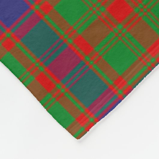 Kinninmont Clan Badge Tartan Pset Fleece Deken (Hoek)