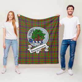 Kinninmont Clan Badge Tartan Schots geruit kleed Fleece Deken