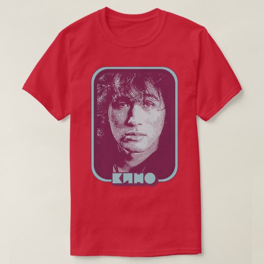 KINO Viktor Tsoi Retro Fan Ontwerp T-shirt (Design voorkant)