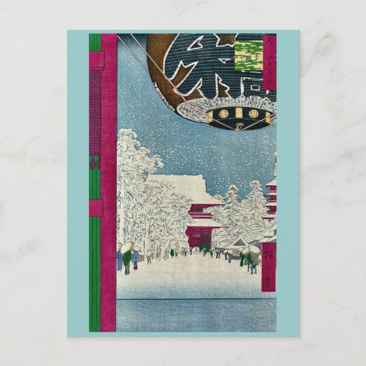 Kinryuzan Temple, Asakusa door Ando, Hiroshige Uki Briefkaart (Voorkant)