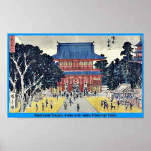 Kinryuzan Temple, Asakusa door Ando, Hiroshige Uki Poster