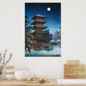 Kinryuzan Temple in Asakusa door Tsuchiya Koitsu Poster (Keuken)