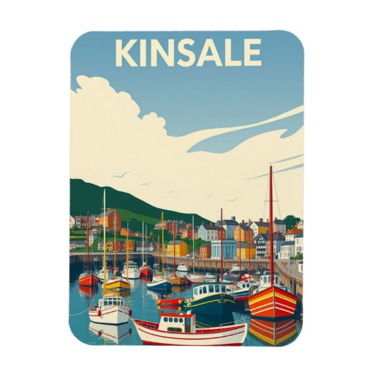 Kinsale Cork Ierland Reisretro Magneet (Verticaal)