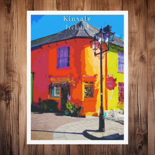 Kinsale Cork Ierland Retro Stijl Briefkaart