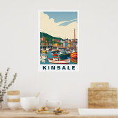 Kinsale Haven Ierland Vintage Reis Kunst Poster (Keuken)