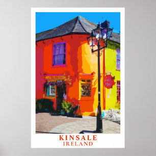 Kinsale Ierland Reisposter Kleurrijke Stadskunst Poster