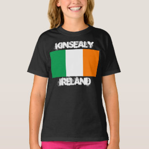 Kinsealy, Ierland met Ierse vlag Meisjes T-shirt