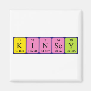 Kinsey periodieke tabelnaam magnet