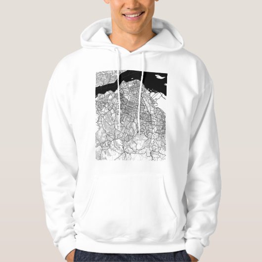 Kinshasa DR Congo Kaart Hoodie (Voorkant)