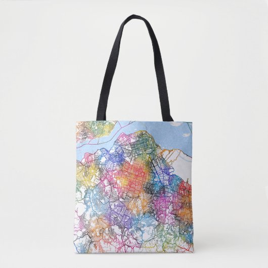 Kinshasa DR Congo Stadsplattegrond Tote Bag (Voorkant)