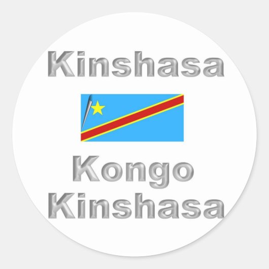 Kinshasa Ronde Sticker (Voorkant)