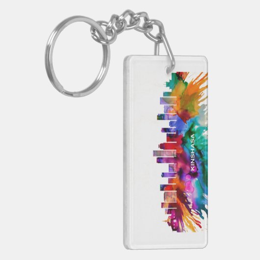 Kinshasa Skyline Sleutelhanger (Voorkant Links)