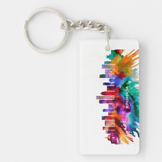 Kinshasa Skyline Sleutelhanger (Voorkant)