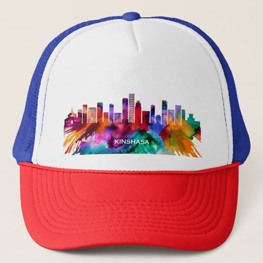 Kinshasa Skyline Trucker Pet (Voorkant)