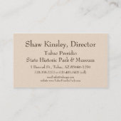  Kinsley Biz-kaart Visitekaartje (Achterkant)