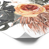 KINSLEY Boho Terracotta Baby shower Welkomstwoord  Poster (Hoek)