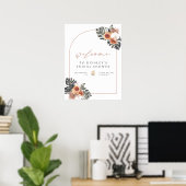 KINSLEY Boho Terracotta Bruidsfeest Verwelkoming Poster (Thuiskantoor)