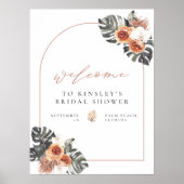 KINSLEY Boho Terracotta Bruidsfeest Verwelkoming Poster (Voorkant)