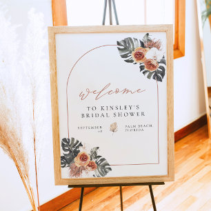 KINSLEY Boho Terracotta Bruidsfeest Verwelkoming Poster