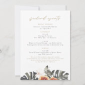 KINSLEY Boho Terracotta Floral Palm Bachelorette Kaart (Achterkant)