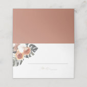 KINSLEY Boho Terracotta Palm Wedding Guest Name Plaatskaartje (Buitenkant ongevouwen)