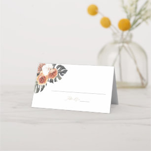 KINSLEY Boho Terracotta Palm Wedding Guest Name Plaatskaartje
