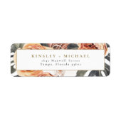 KINSLEY Boho Terracotta Tropical Return Address La Etiket (Voorkant)