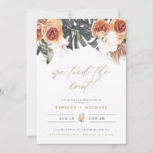 KINSLEY Boho Terracotta We Tied The Knot Elopement Kaart (Voorkant)