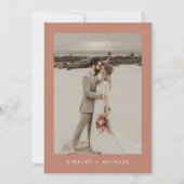 KINSLEY Boho Terracotta We Tied The Knot Elopement Kaart (Achterkant)