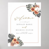 KINSLEY Boho Terracotta Wedding Welcome Poster (Voorkant)