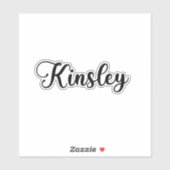 Kinsley Name - Handgeschreven kalligrafie Sticker (Vel)