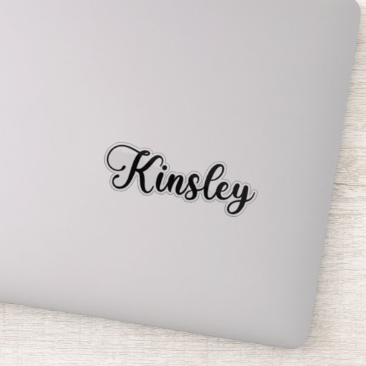 Kinsley Name - Handgeschreven kalligrafie Sticker (Detail)