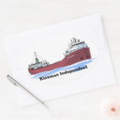 Kinsman, onafhankelijk van het vrachtschip Great L Ovale Sticker (Envelop)