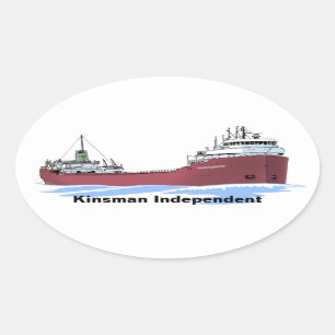 Kinsman, onafhankelijk van het vrachtschip Great L Ovale Sticker
