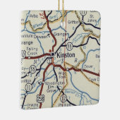 Kinston NC  Map Keramisch Ornament (Rechts)