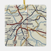 Kinston NC  Map Keramisch Ornament (Voorkant)