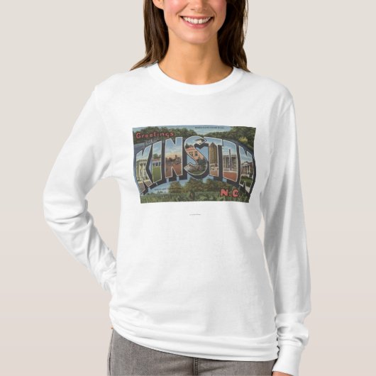 Kinston, North Carolina - Grote letterscènes T-shirt (Voorkant)