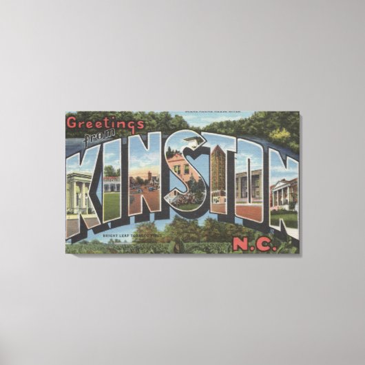 Kinston, North Carolina - Grote lettertjes Canvas Afdruk (Voorkant)
