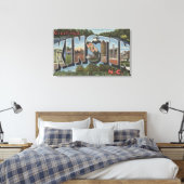 Kinston, North Carolina - Grote lettertjes Canvas Afdruk (Insitu (Slaapkamer))