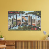 Kinston, North Carolina - Grote lettertjes Canvas Afdruk (Insitu (Woonkamer))