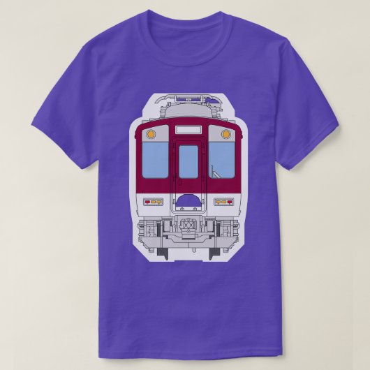 Kintetsu Japanse fronttekening elektrische trein T-shirt (Design voorkant)