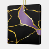 Kintsugi Amethyst Accents Ceramic Ornament. Keramisch Ornament (Links)