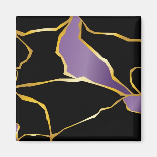 Kintsugi Amethyst Accents Magneet (Voorkant)