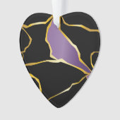 Kintsugi Amethyst Accents Ornament (voorkant)