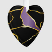 Kintsugi Amethyst Accents Ornament (voorkant)